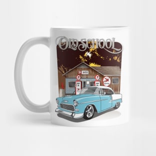 1955 Skyline Blue Chevy Bel Air Old School Mug